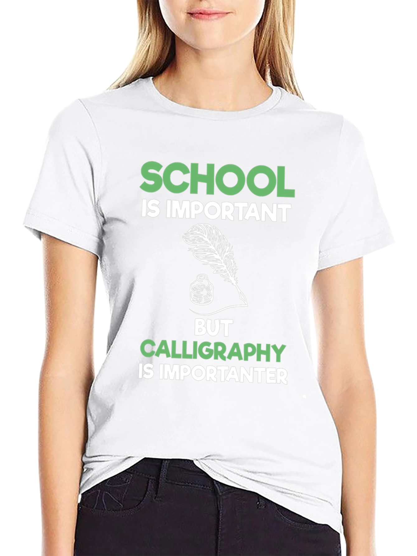 Calligraphy is Importanter T-Shirt - Funny School Tee