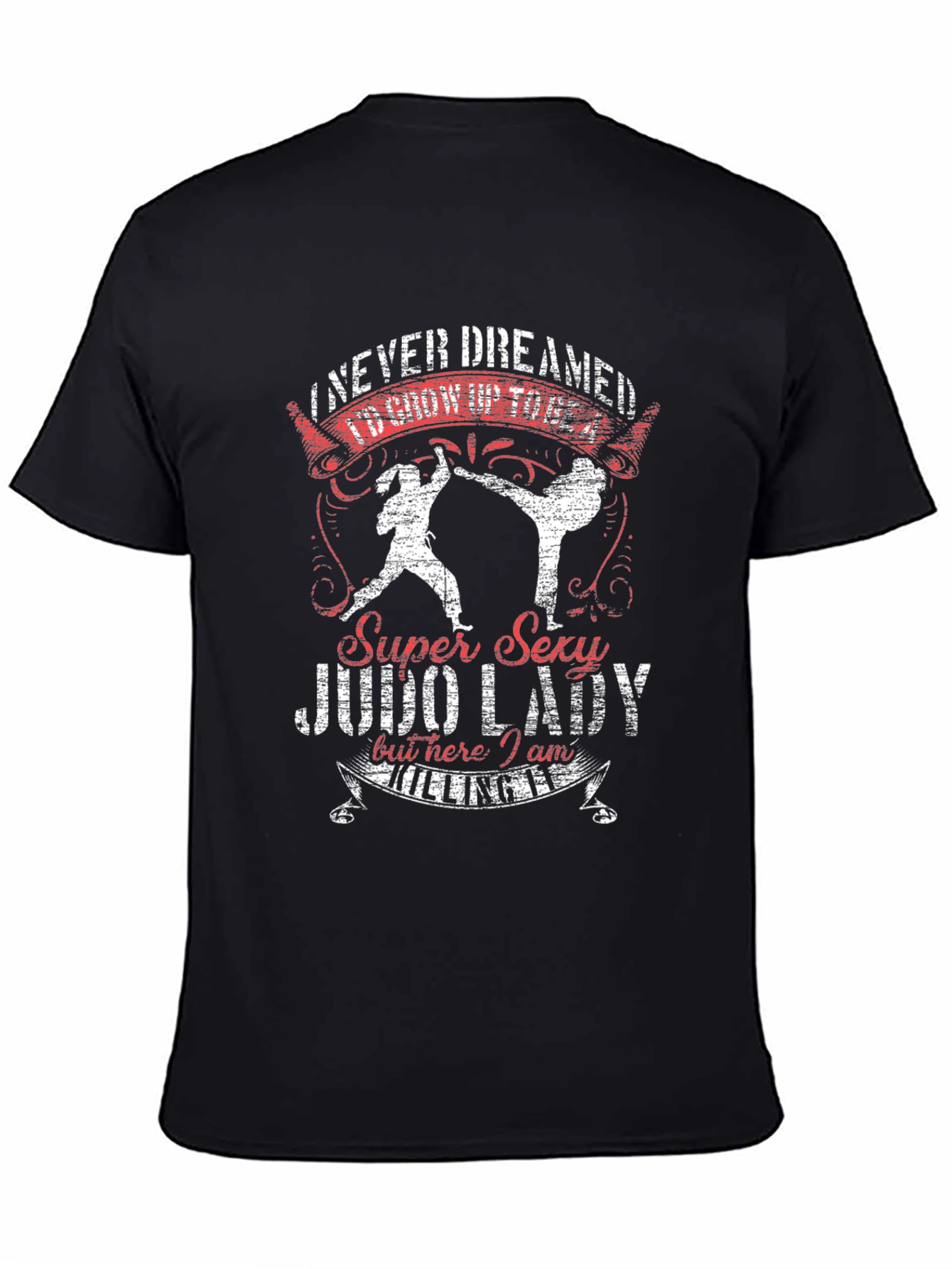 Super Sexy Judo Lady Black T-Shirt