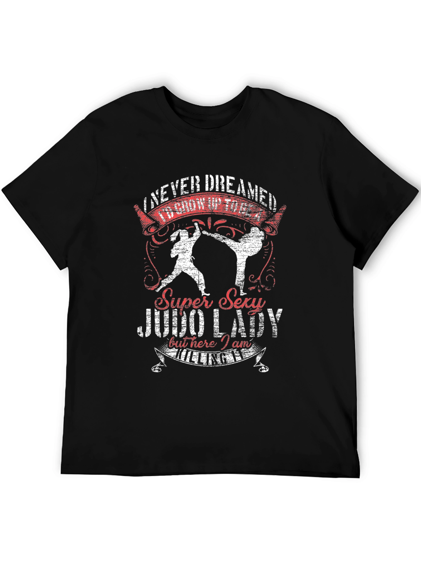 Super Sexy Judo Lady Black T-Shirt