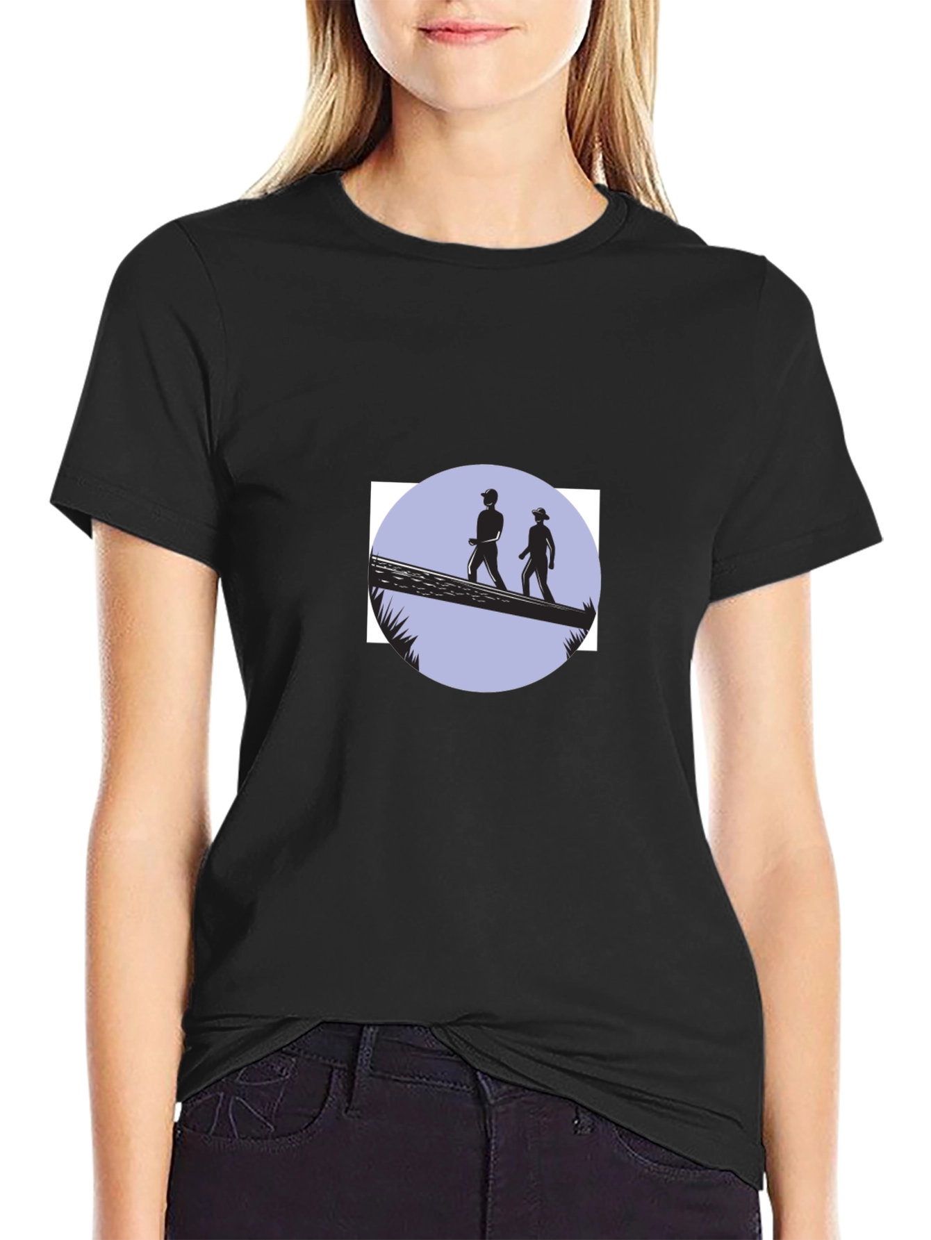 Adventure Seeker Tee - Black Cotton Graphic T-Shirt