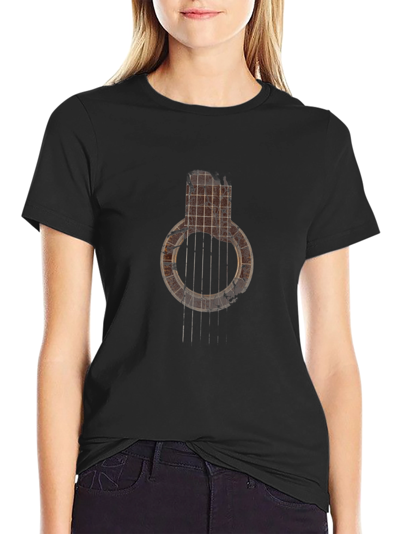 Rustic Guitar Grenade T-Shirt - Music Lover Tee