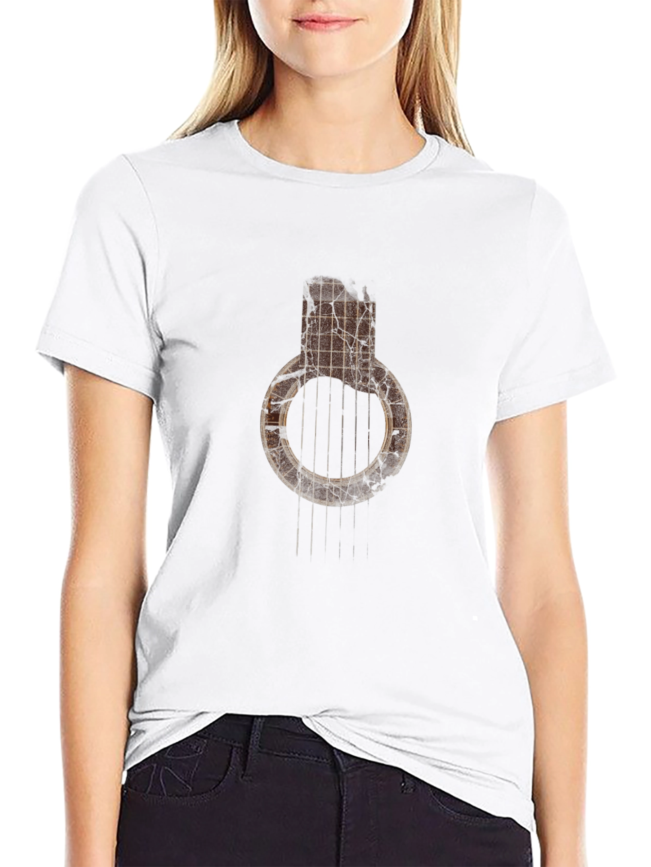 Rustic Guitar Grenade T-Shirt - Music Lover Tee