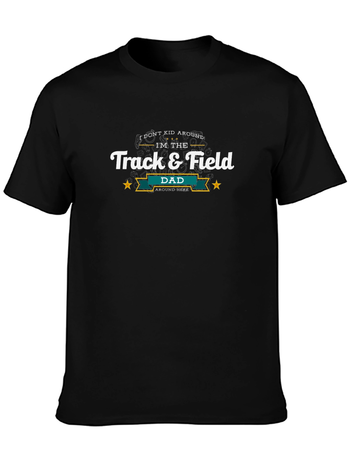Track & Field Dad T-Shirt - Black