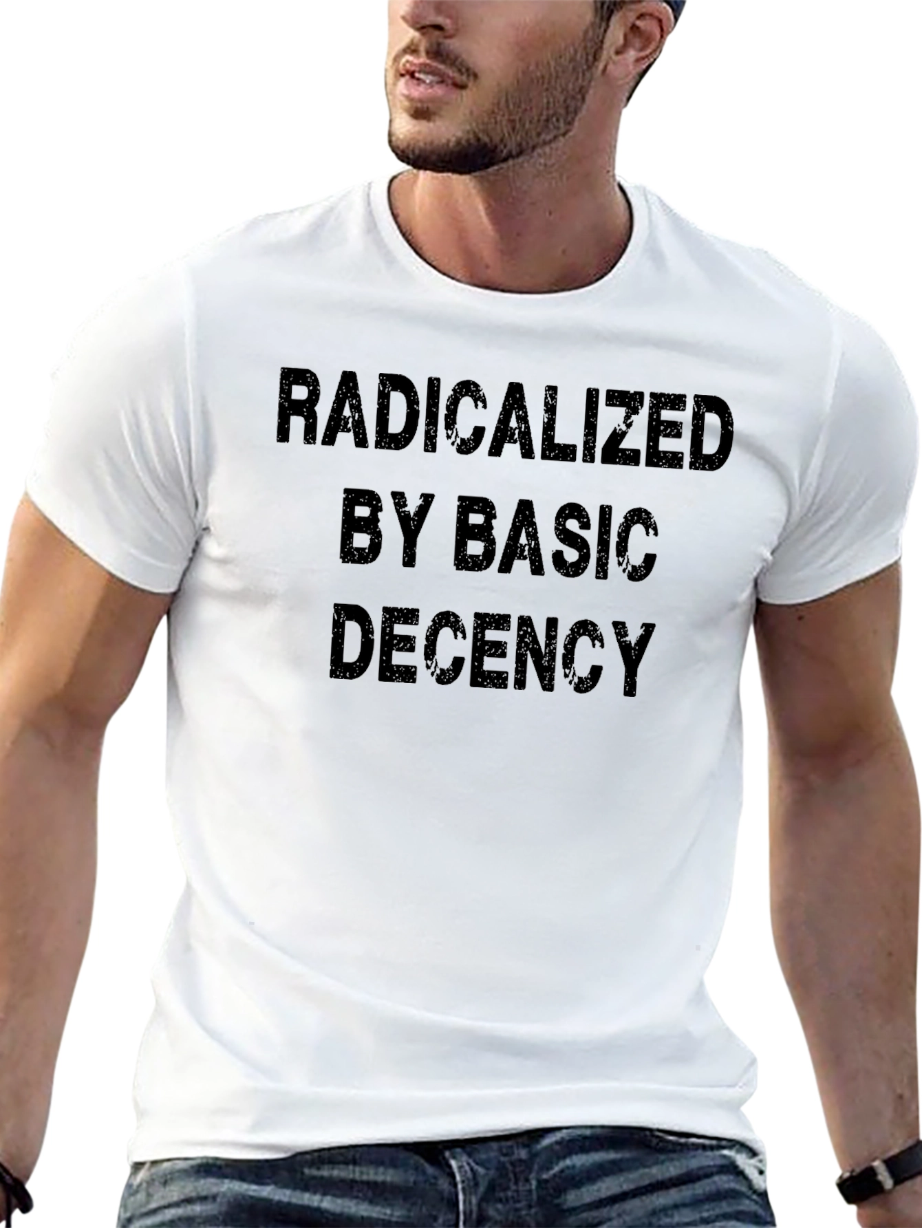 Radicalized By Basic Decency Black T-Shirt