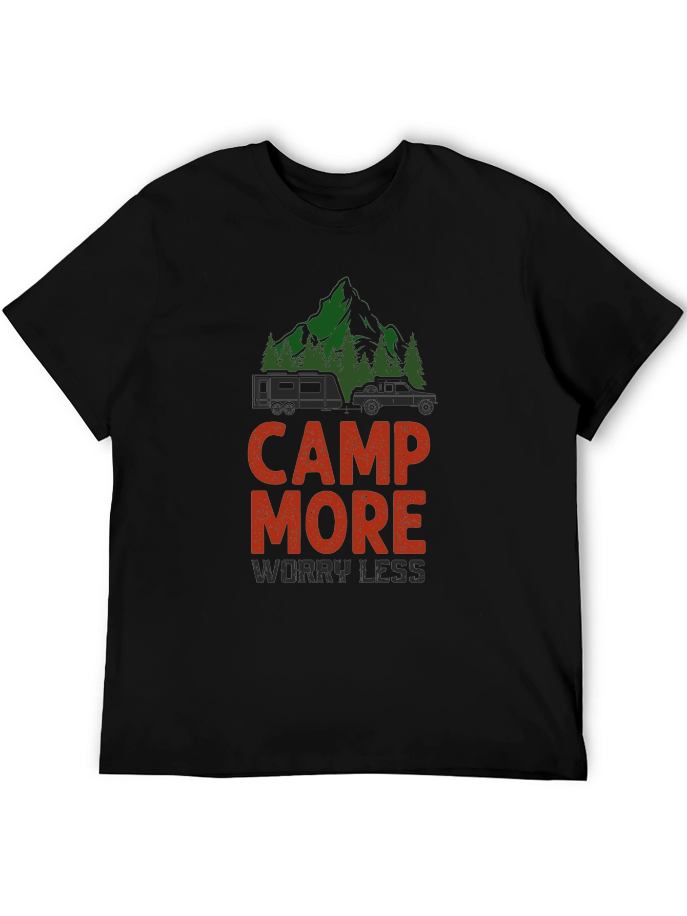 Camp More Worry Less Graphic T-Shirt