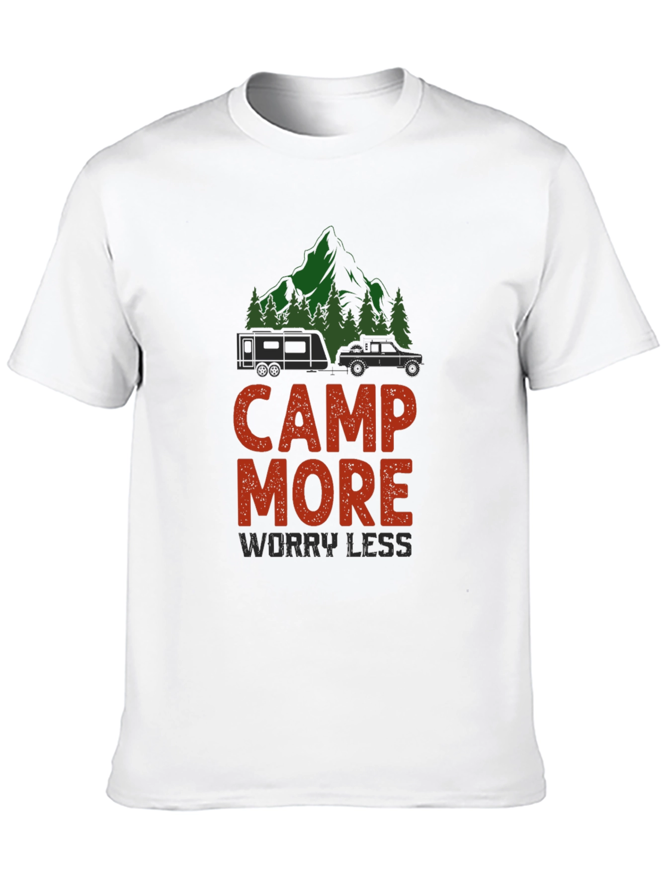 Camp More Worry Less Graphic T-Shirt