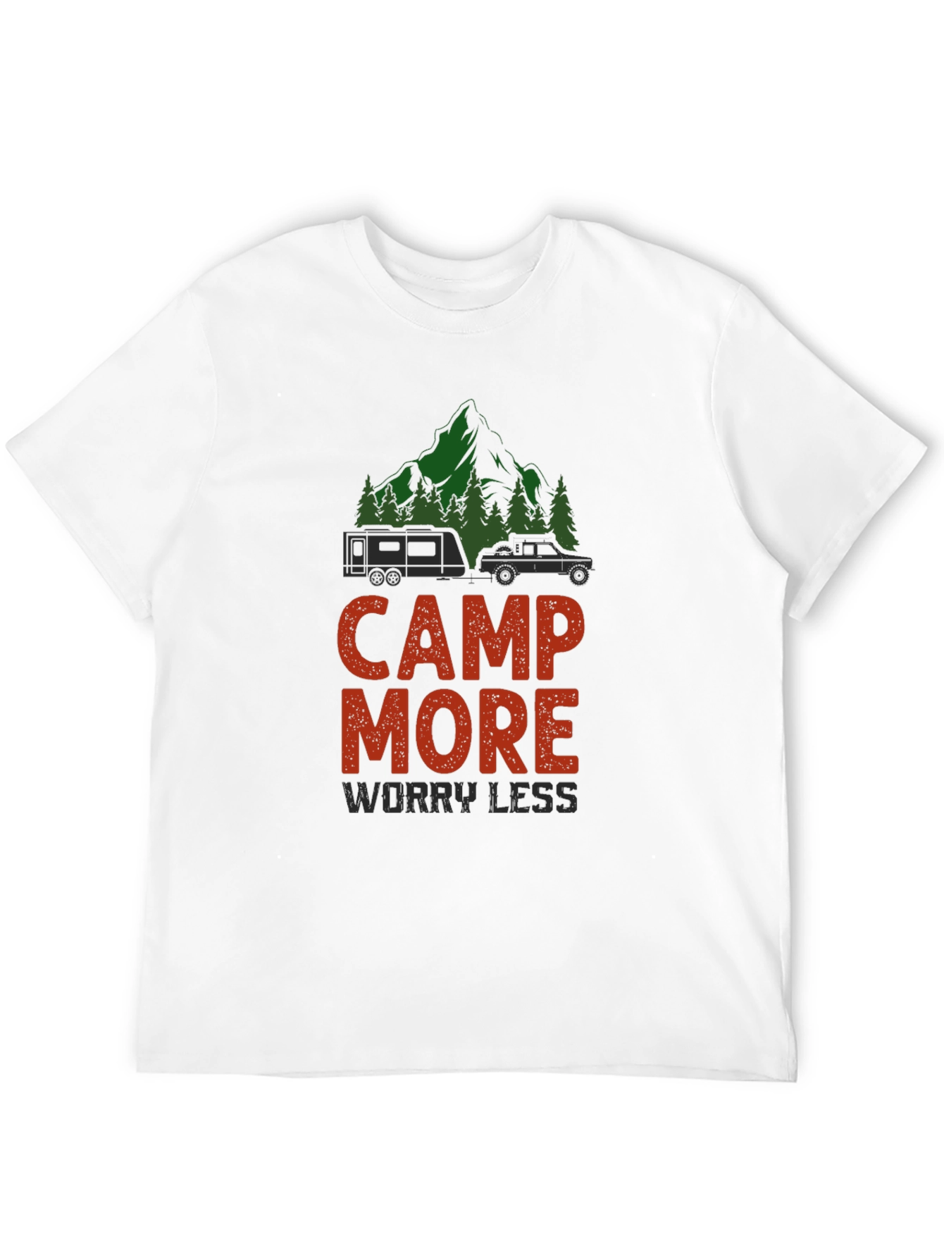 Camp More Worry Less Graphic T-Shirt