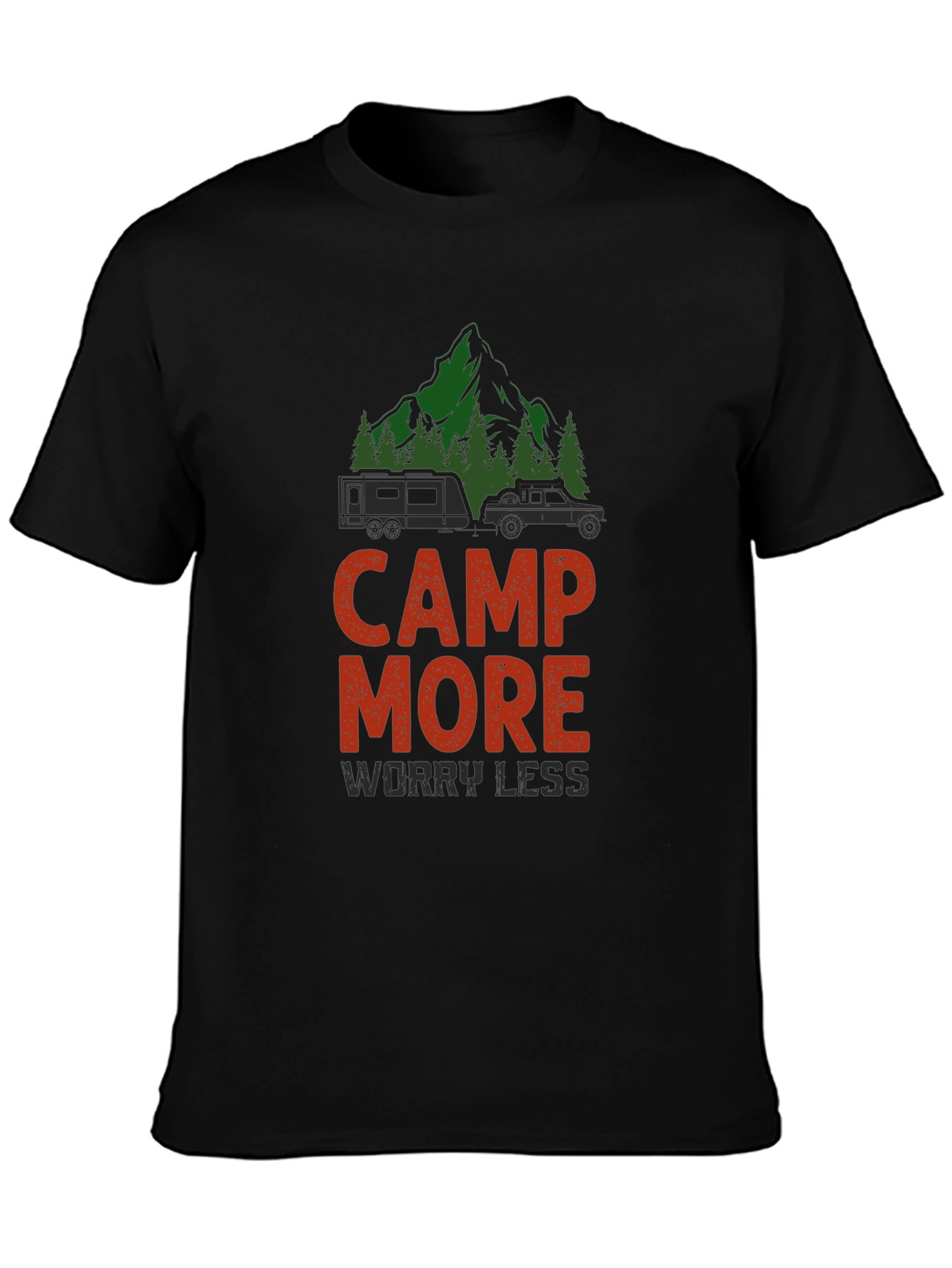 Camp More Worry Less Graphic T-Shirt