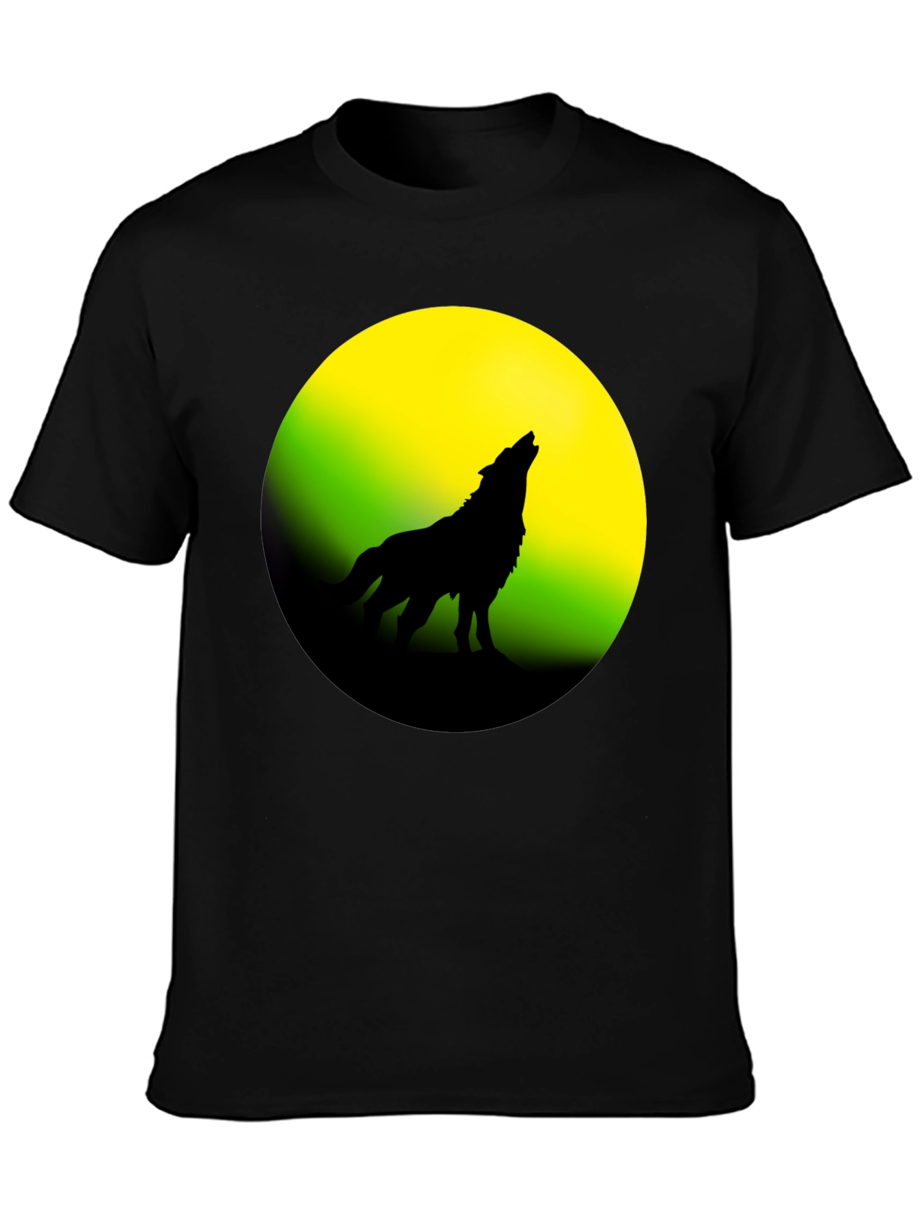 Wolf Howling at Moon Graphic Tee