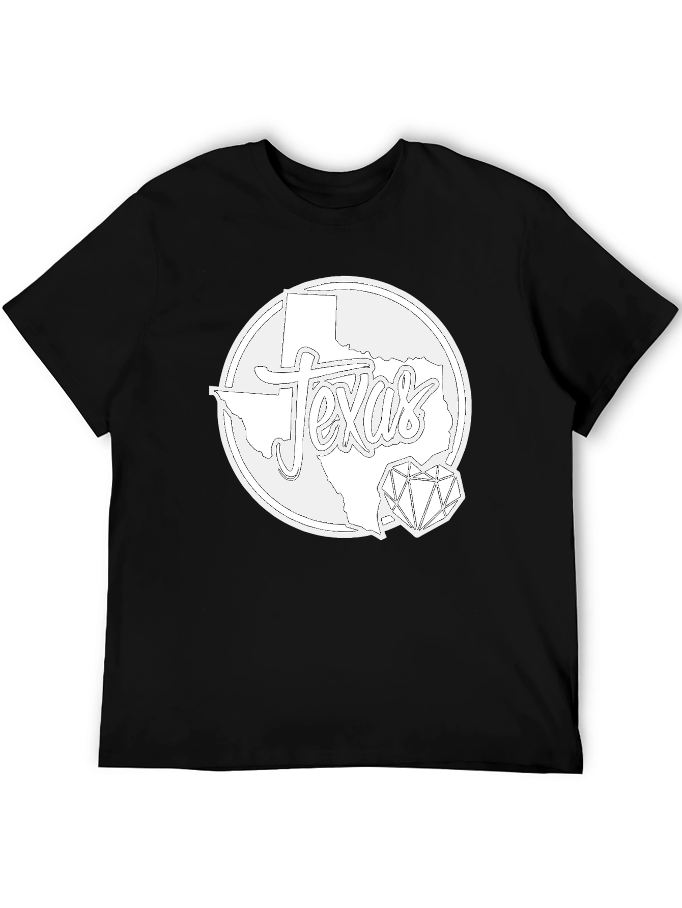 Texas State Pride Graphic Tee - Black Cotton T-Shirt