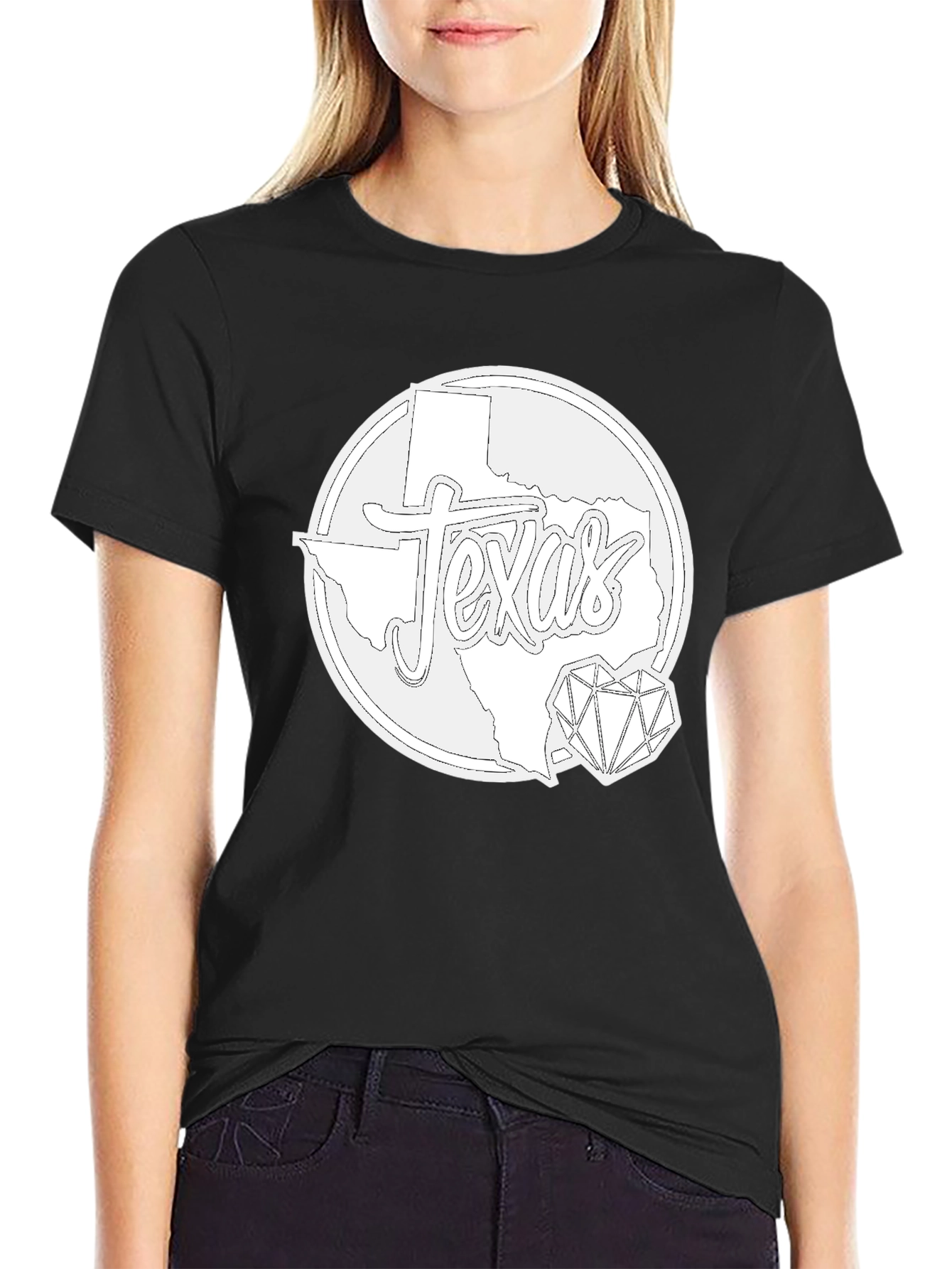 Texas State Pride Graphic Tee - Black Cotton T-Shirt
