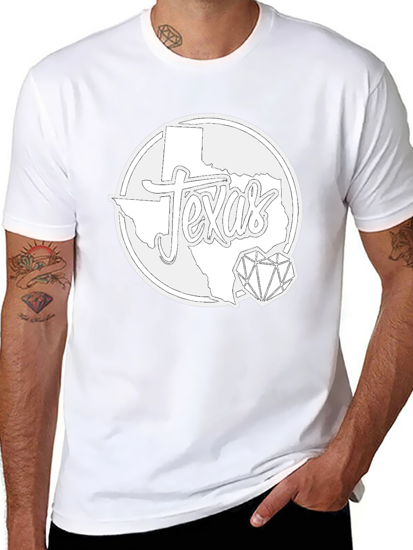 Texas State Pride Graphic Tee - Black Cotton T-Shirt