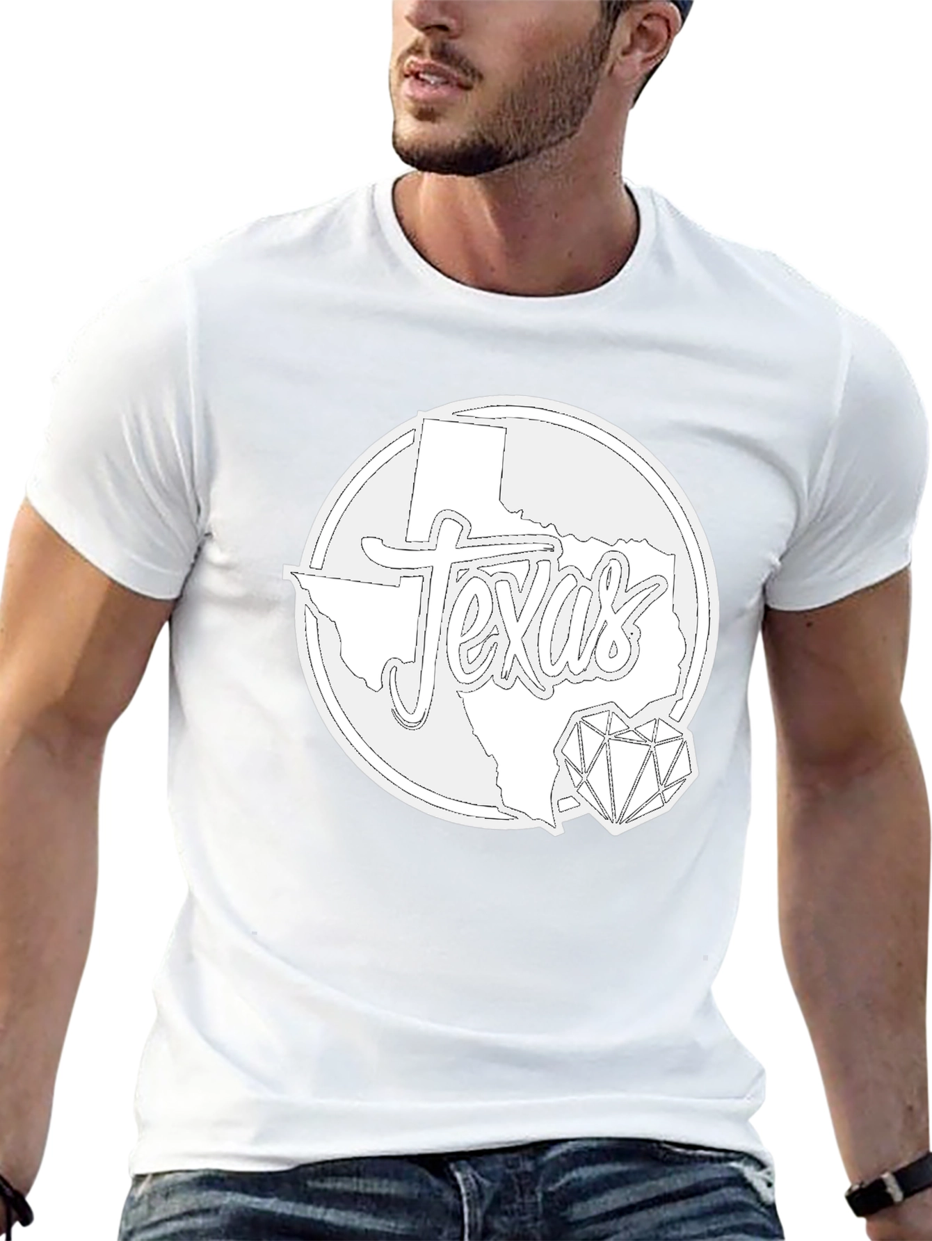 Texas State Pride Graphic Tee - Black Cotton T-Shirt