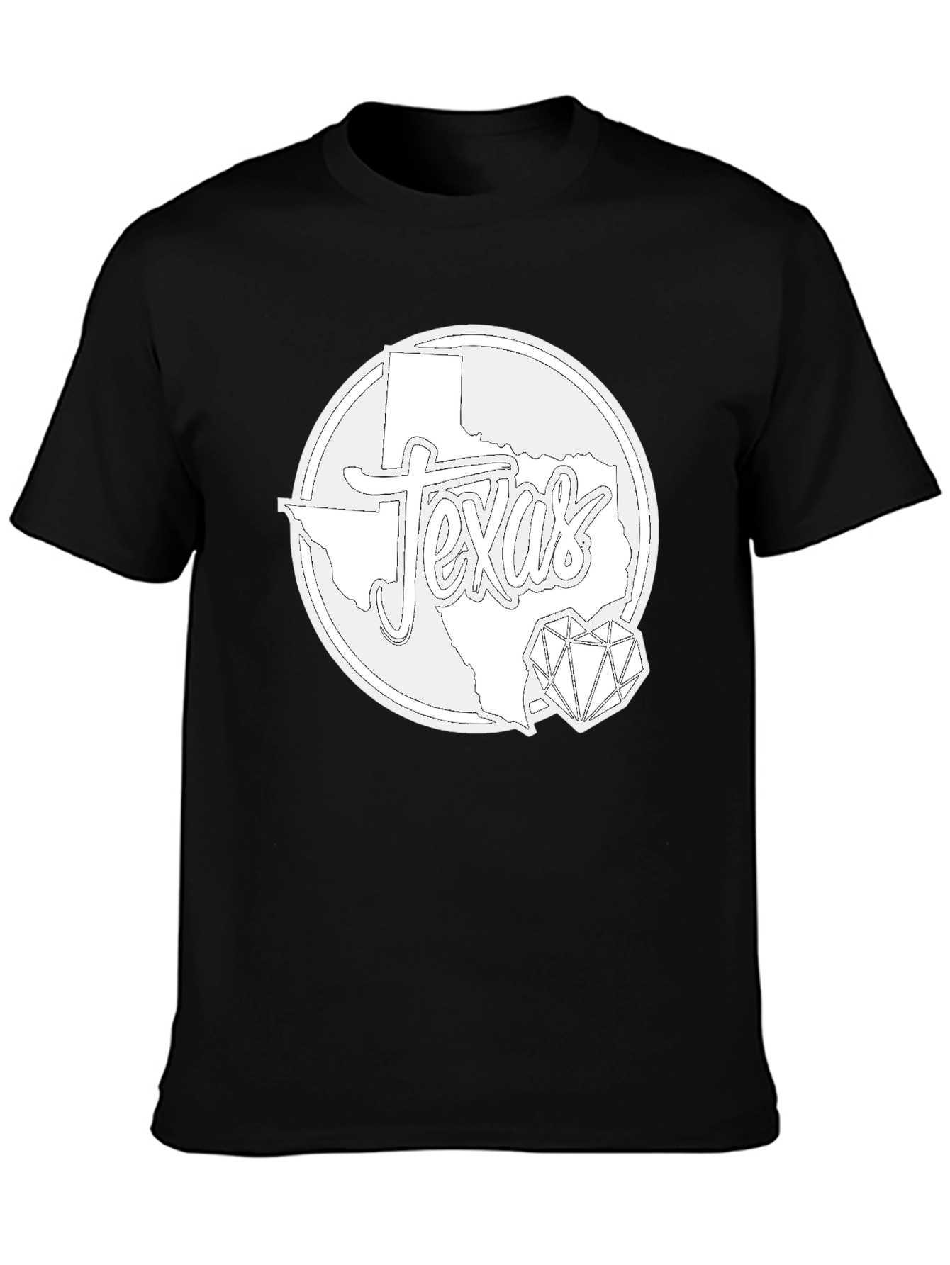 Texas State Pride Graphic Tee - Black Cotton T-Shirt