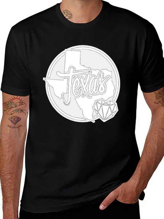 Texas State Pride Graphic Tee - Black Cotton T-Shirt