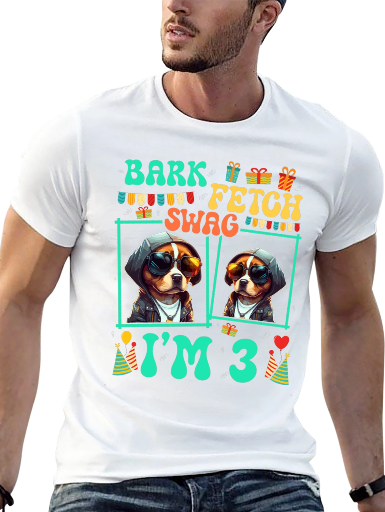 Bark Fetch Swag Im 3 Birthday T-Shirt