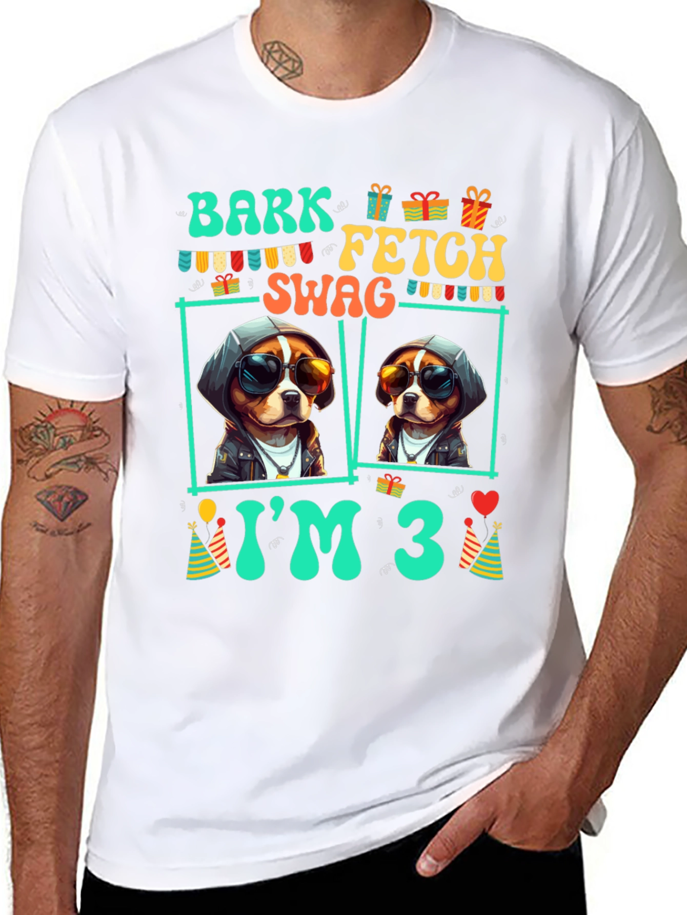 Bark Fetch Swag Im 3 Birthday T-Shirt