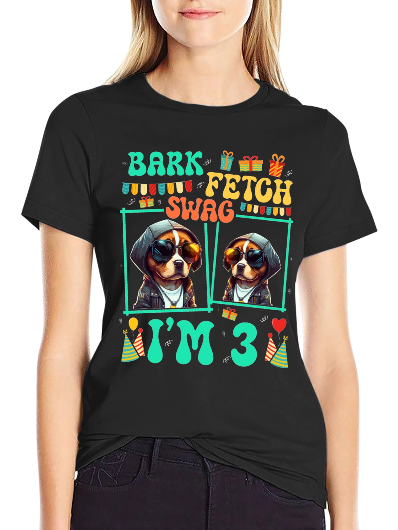 Bark Fetch Swag Im 3 Birthday T-Shirt
