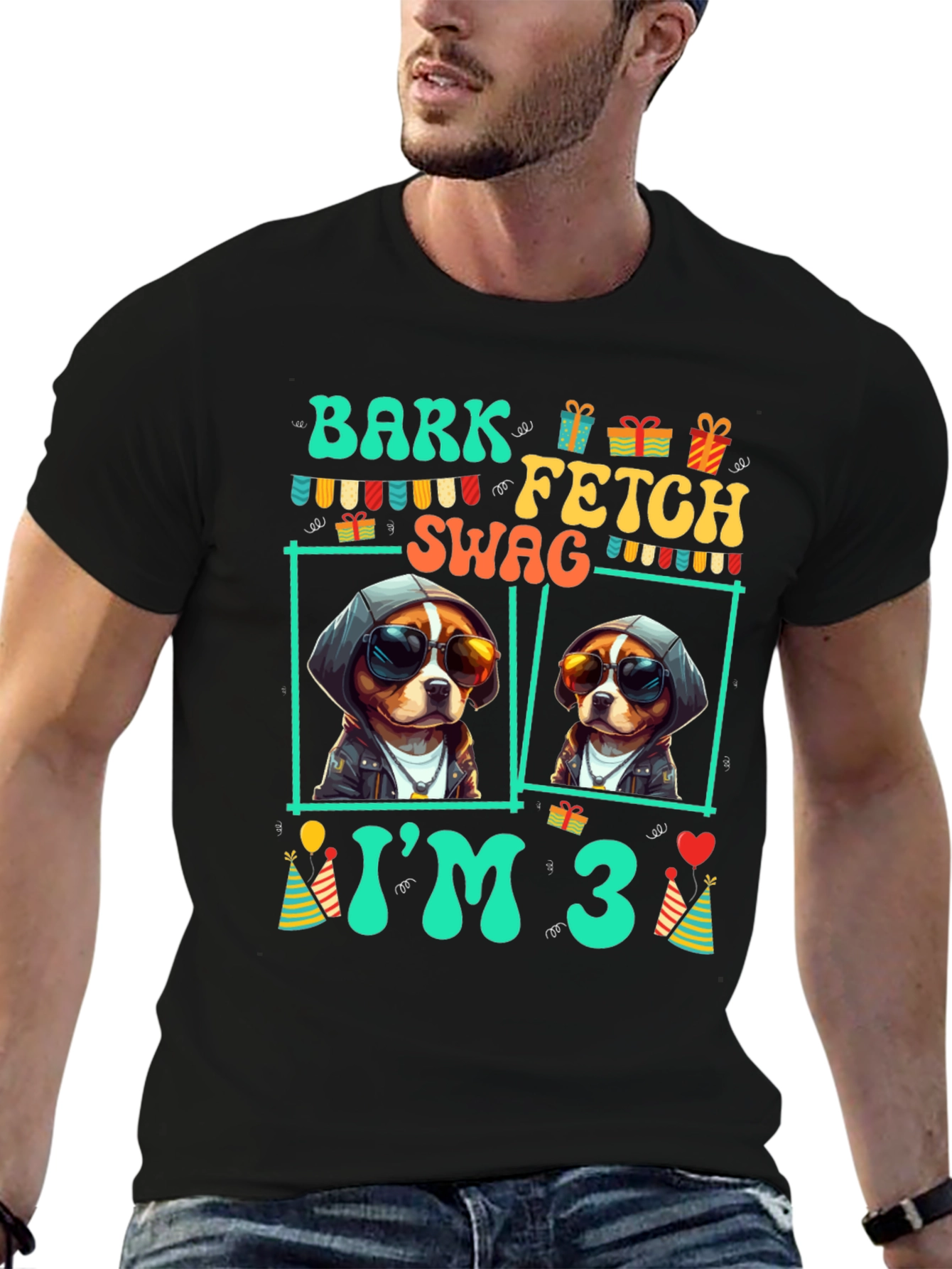 Bark Fetch Swag Im 3 Birthday T-Shirt