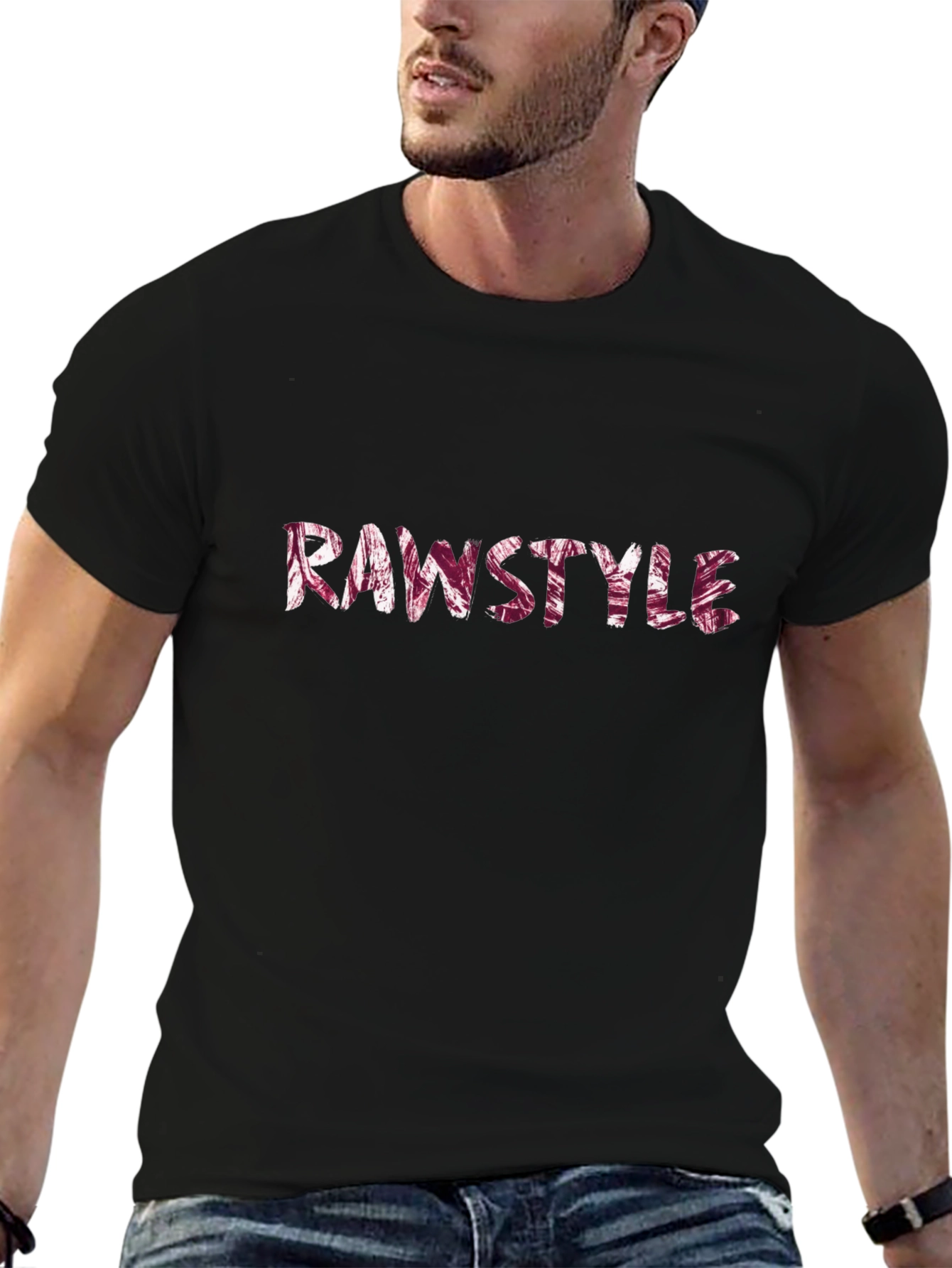 Rawstyle Graphic T-Shirt - Black Crew Neck