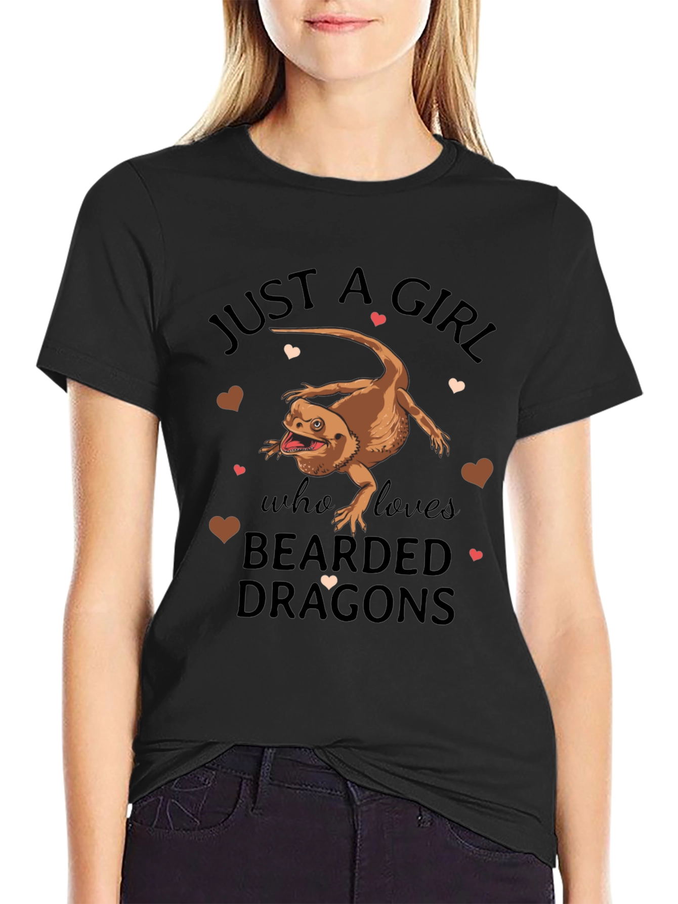 Bearded Dragon Girls T-Shirt - Lizard Lover