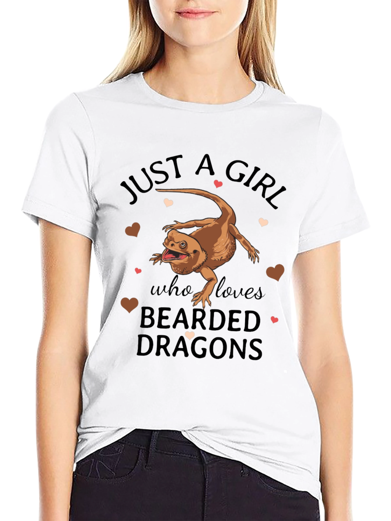Bearded Dragon Girls T-Shirt - Lizard Lover