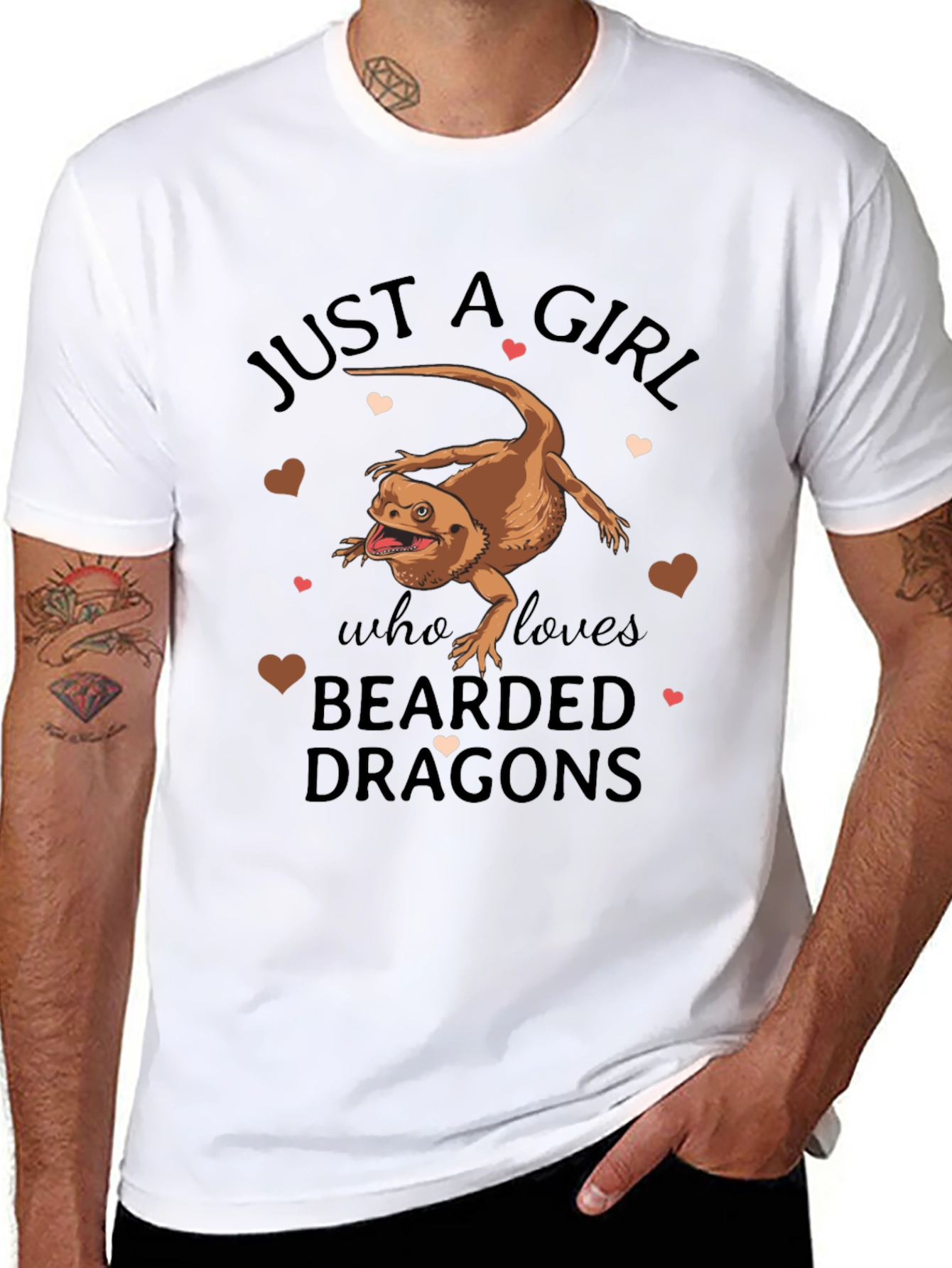 Bearded Dragon Girls T-Shirt - Lizard Lover