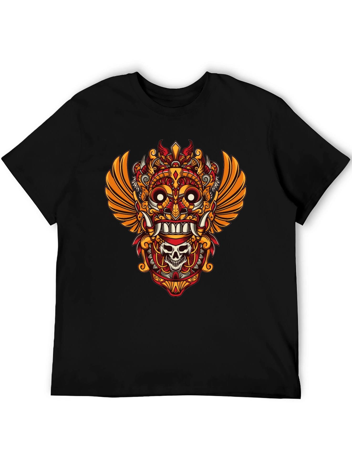 Unique Graphic Tee - Asian Mask Design