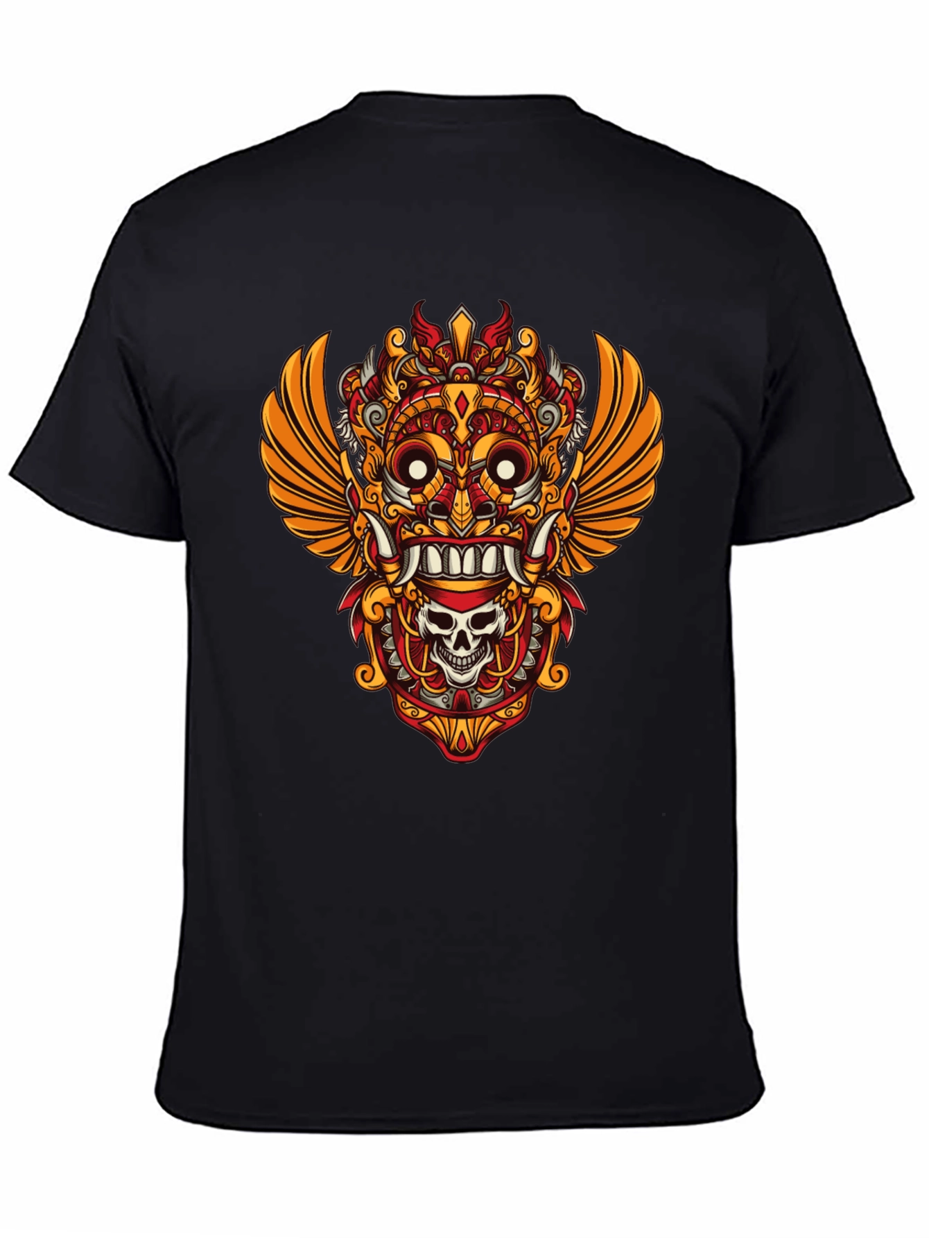 Unique Graphic Tee - Asian Mask Design