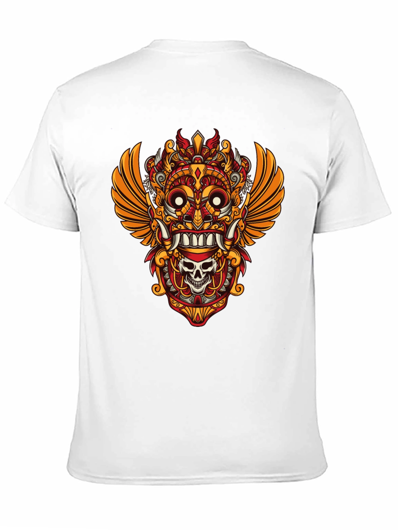 Unique Graphic Tee - Asian Mask Design