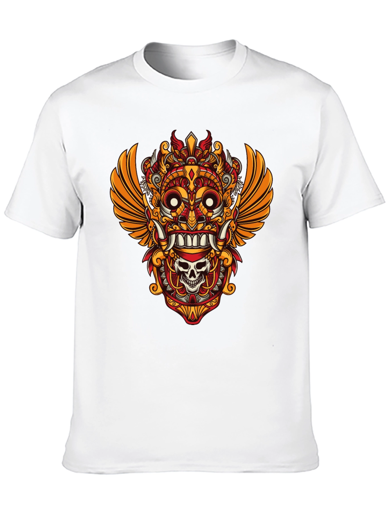 Unique Graphic Tee - Asian Mask Design