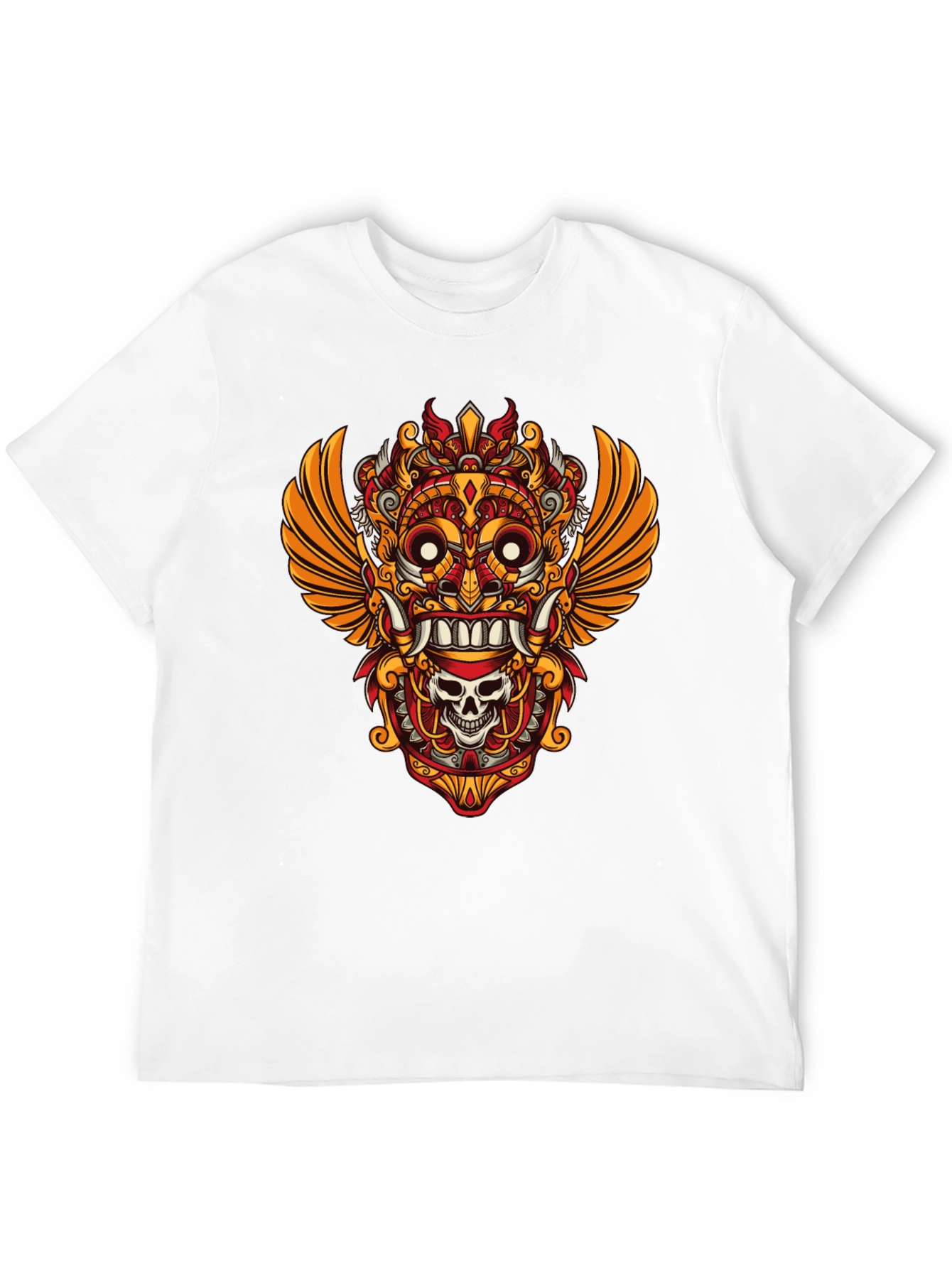 Unique Graphic Tee - Asian Mask Design