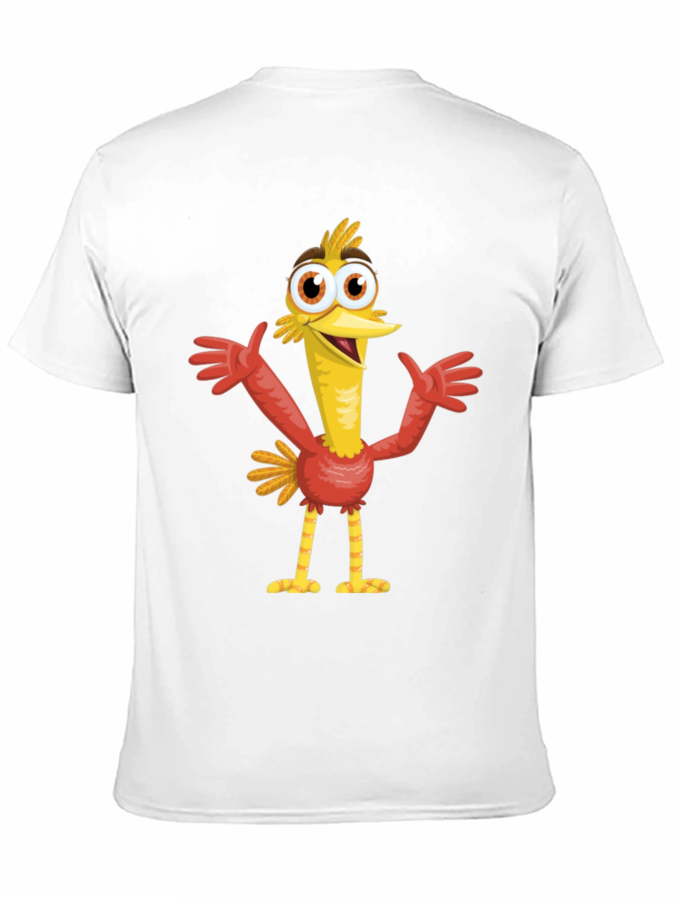 Cartoon Bird Graphic Black T-Shirt