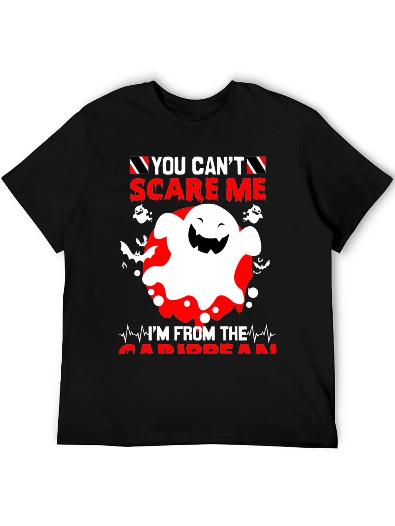 You Cant Scare Me Caribbean Halloween Ghost T-Shirt