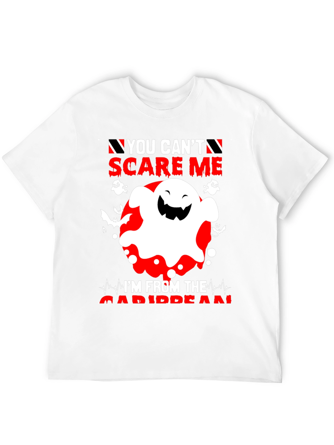 You Cant Scare Me Caribbean Halloween Ghost T-Shirt