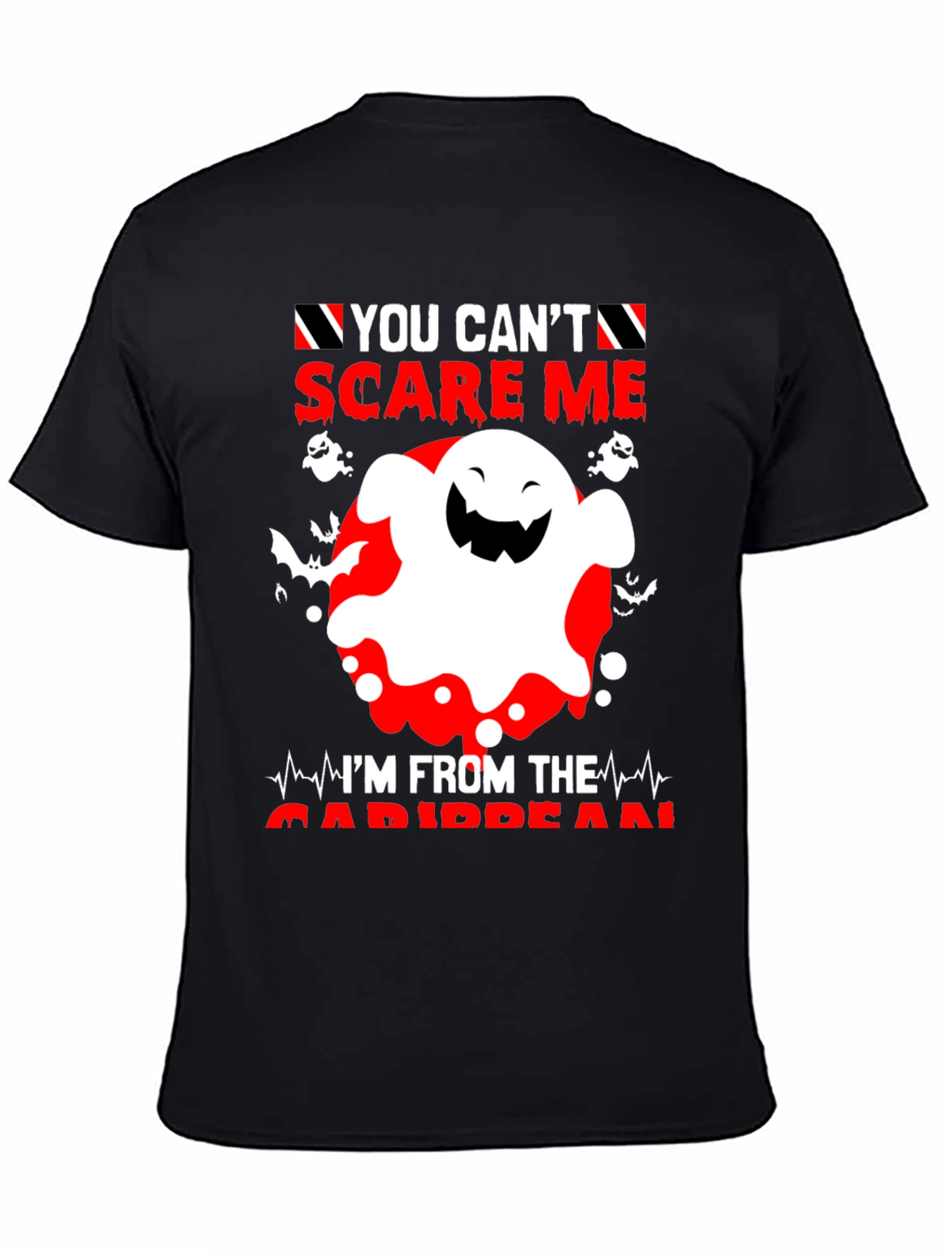 You Cant Scare Me Caribbean Halloween Ghost T-Shirt