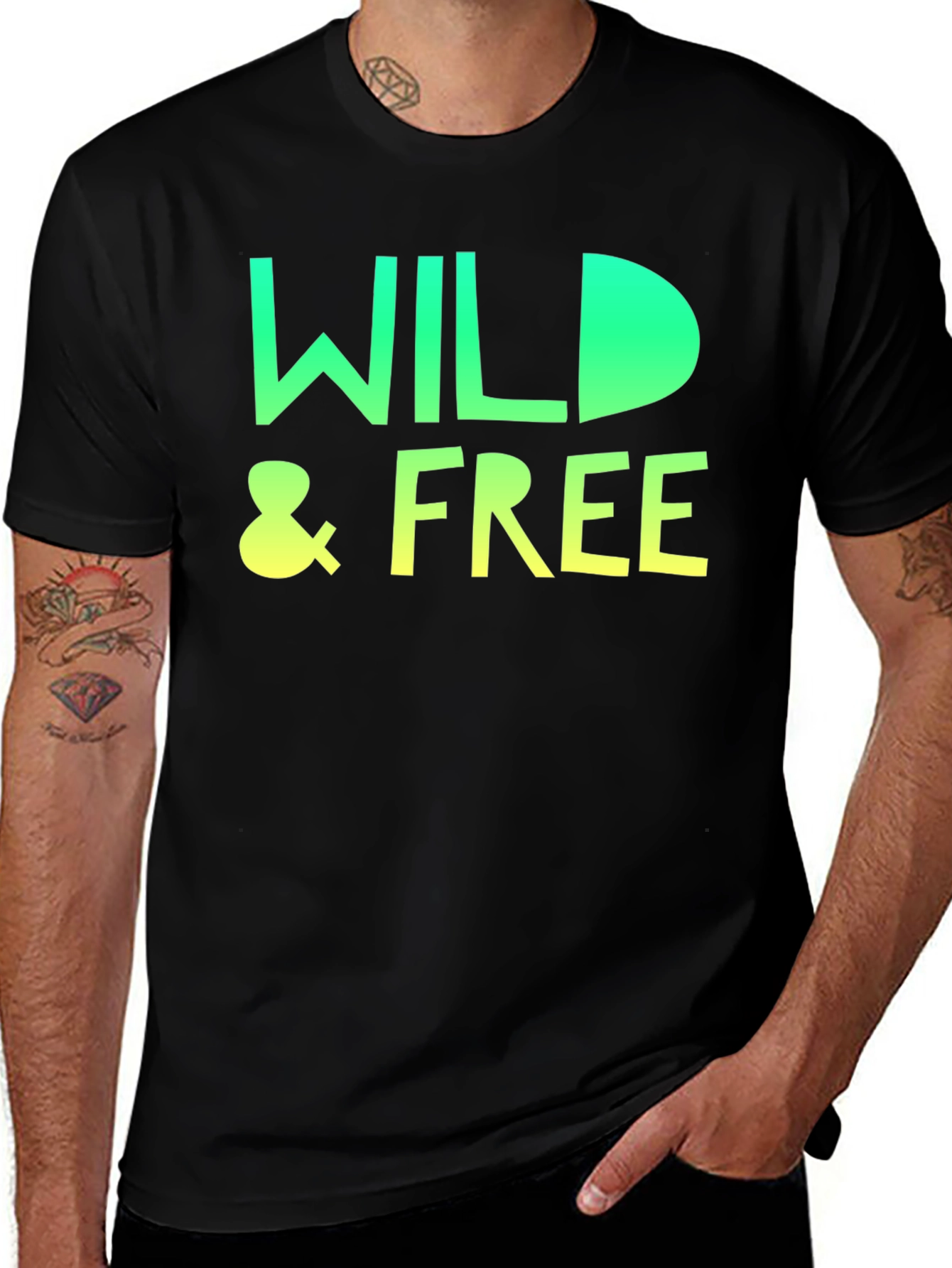Wild & Free Graphic Print Crew Neck T-Shirt