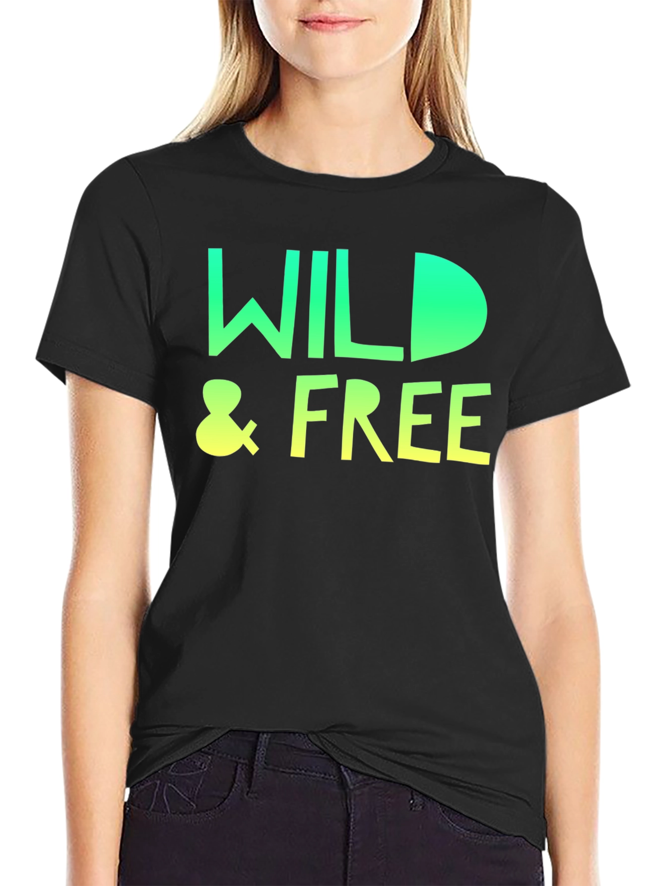 Wild & Free Graphic Print Crew Neck T-Shirt