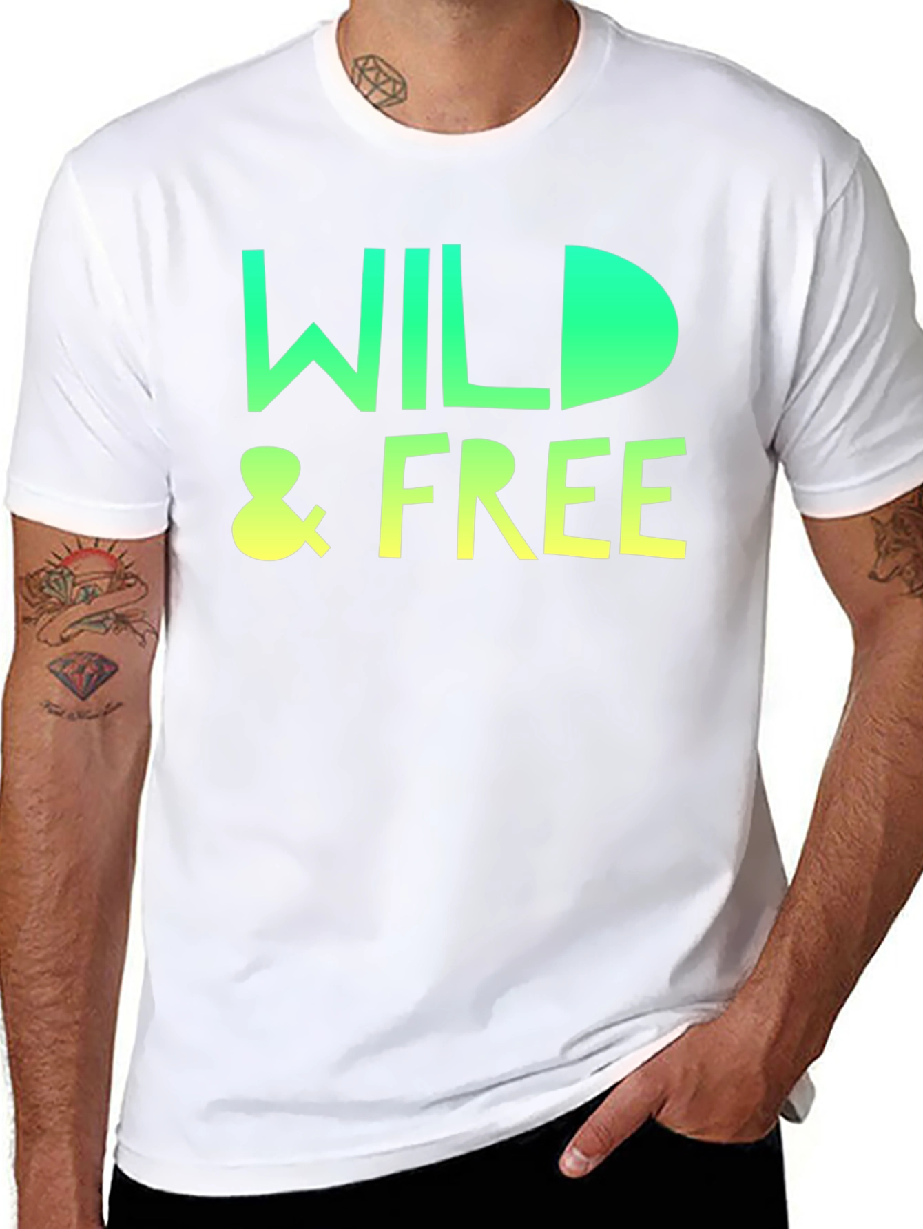 Wild & Free Graphic Print Crew Neck T-Shirt