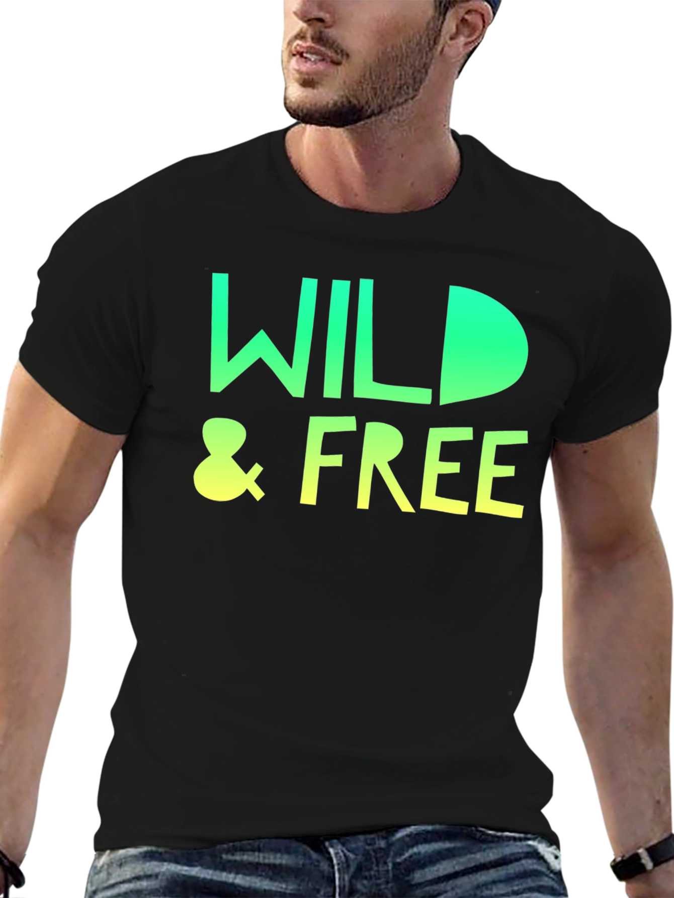 Wild & Free Graphic Print Crew Neck T-Shirt