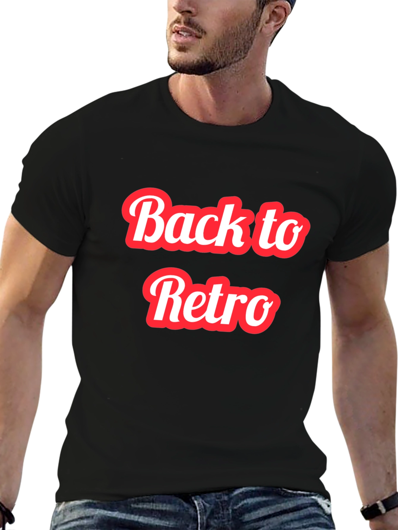 Back to Retro Graphic T-Shirt - Black