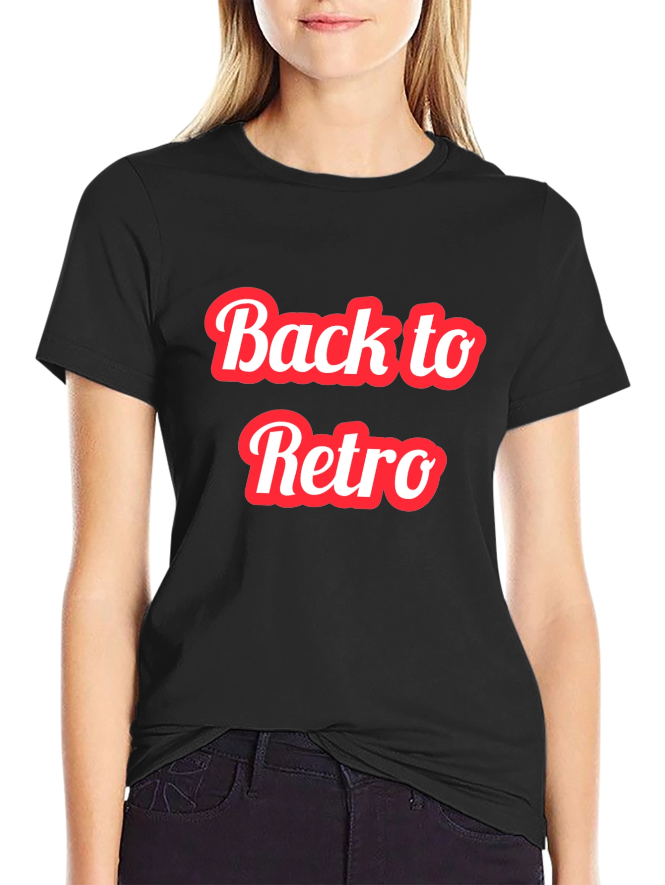 Back to Retro Graphic T-Shirt - Black
