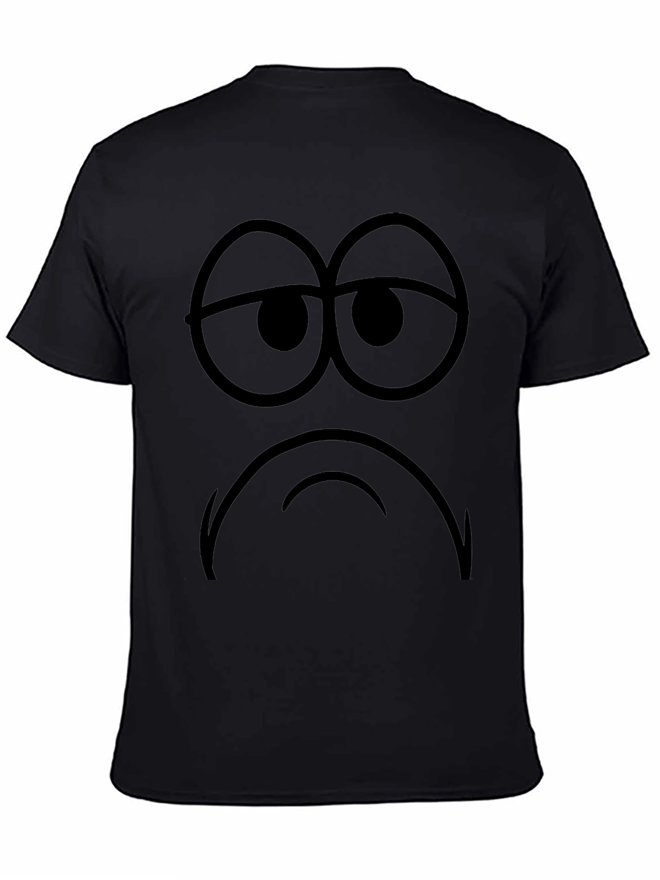 Sad Face Graphic Tee - Mens Black T-Shirt