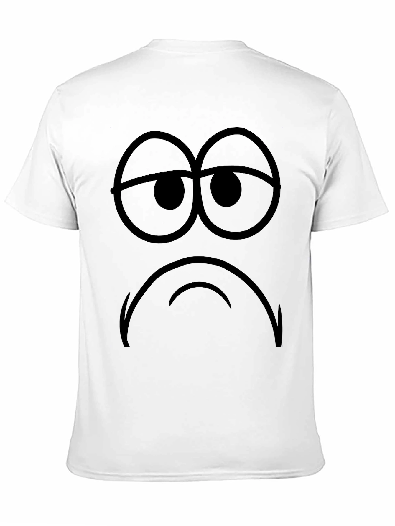 Sad Face Graphic Tee - Mens Black T-Shirt