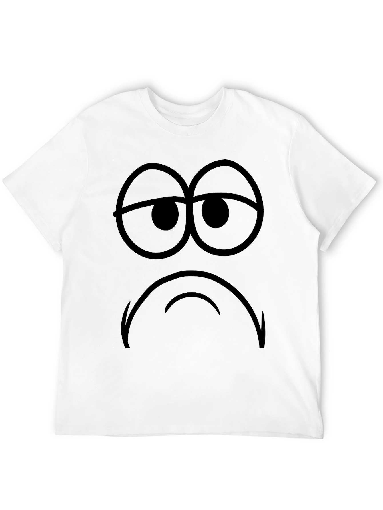 Sad Face Graphic Tee - Mens Black T-Shirt