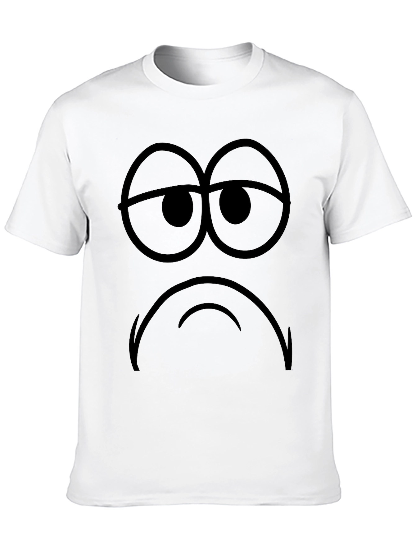 Sad Face Graphic Tee - Mens Black T-Shirt