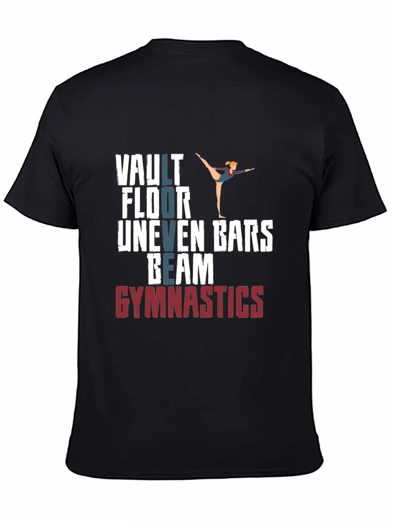 Vault Floor Uneven Bars Beam Gymnastics 4 Lightweight Cotton T-Shirt – Daily Comfort Graphic Shirt