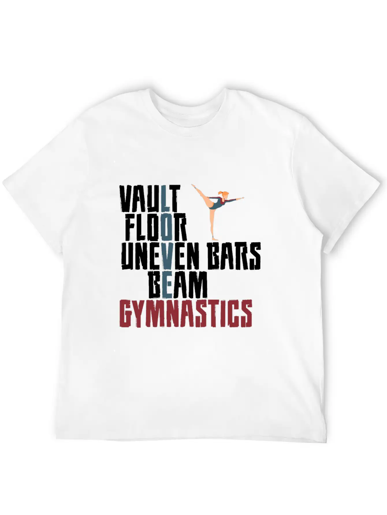 Vault Floor Uneven Bars Beam Gymnastics 4 Lightweight Cotton T-Shirt – Daily Comfort Graphic Shirt