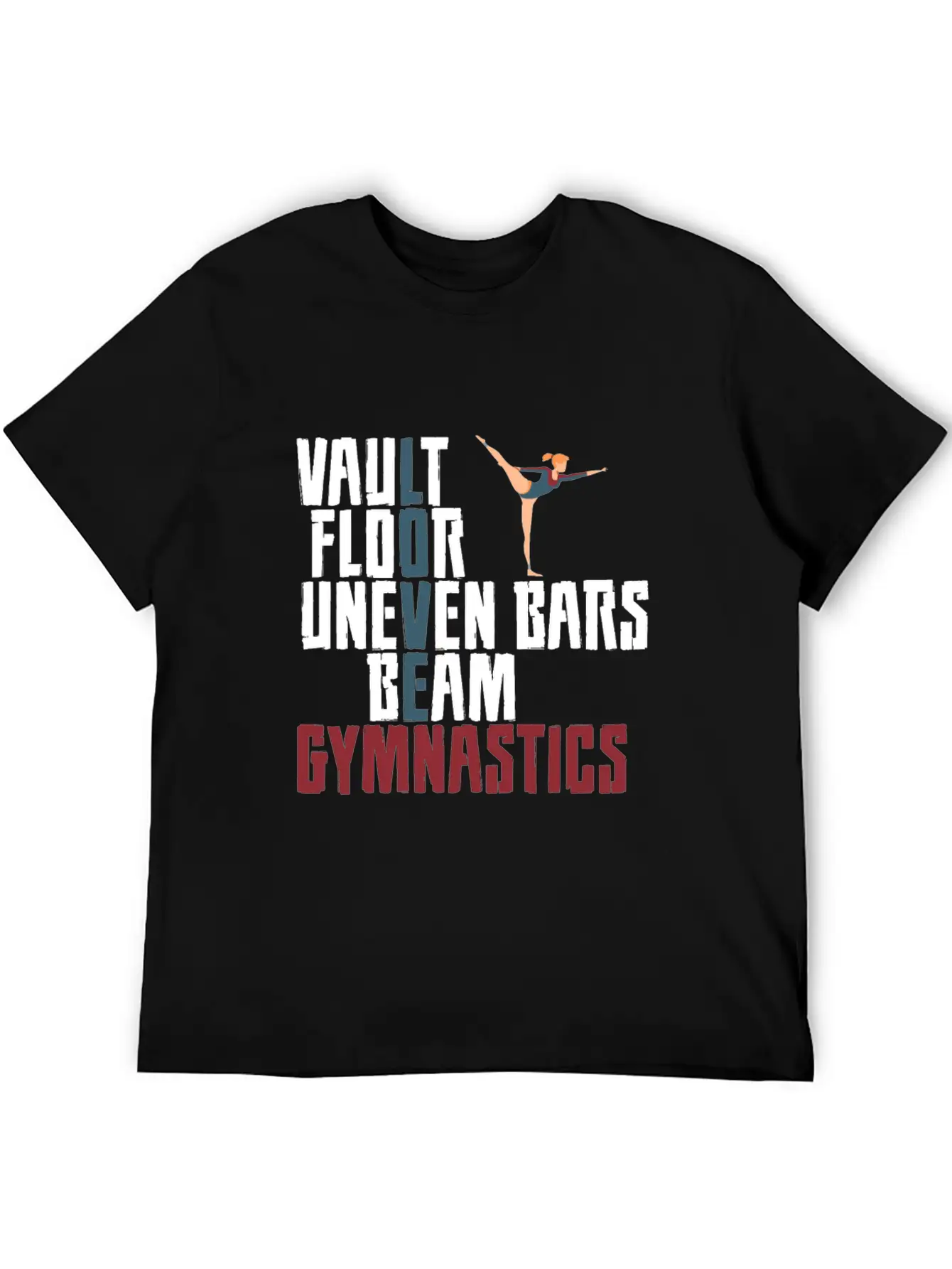Vault Floor Uneven Bars Beam Gymnastics 4 Lightweight Cotton T-Shirt – Daily Comfort Graphic Shirt
