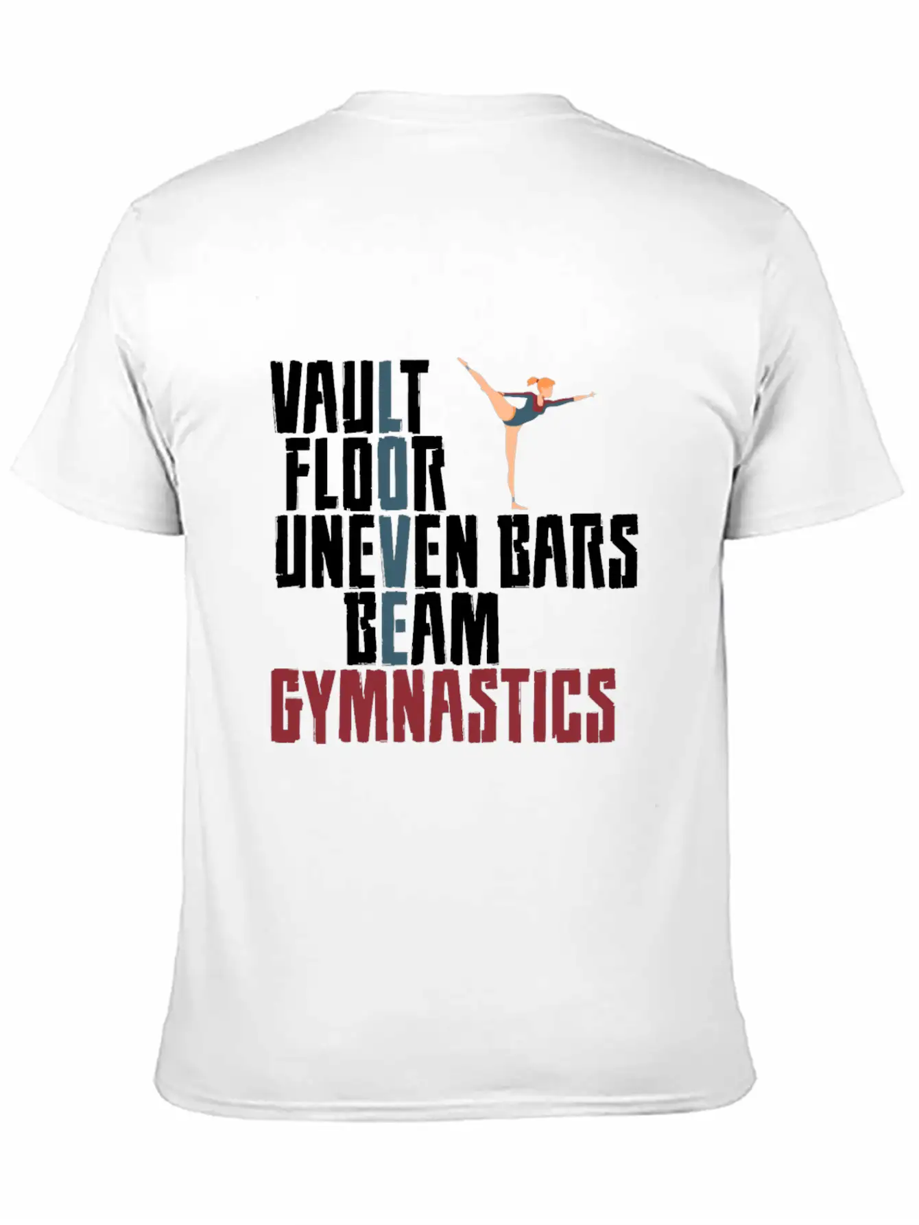 Vault Floor Uneven Bars Beam Gymnastics 4 Lightweight Cotton T-Shirt – Daily Comfort Graphic Shirt